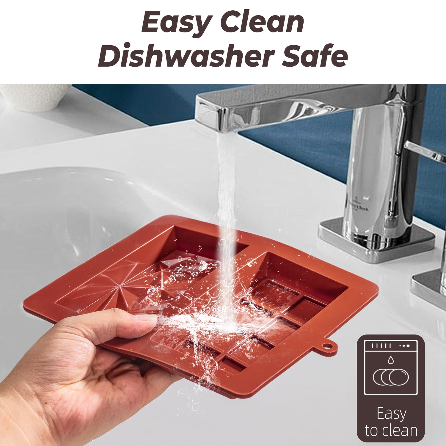 UWILLION dishwasher-safe chocolate mold designed for repeated home or small-batch use.