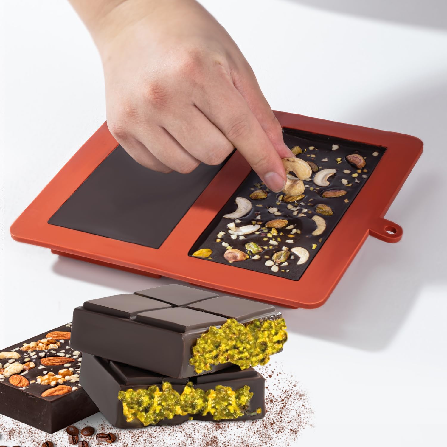 UWILLION pistachio paste bar mold ideal for rich, trophy-quality bars.