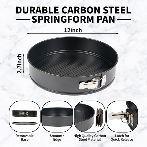 UWILLION springform pan lock latch ensures clean, secure cake sides.