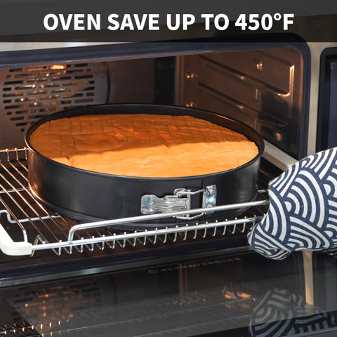 UWILLION springform pan removable base for smooth cake removal.