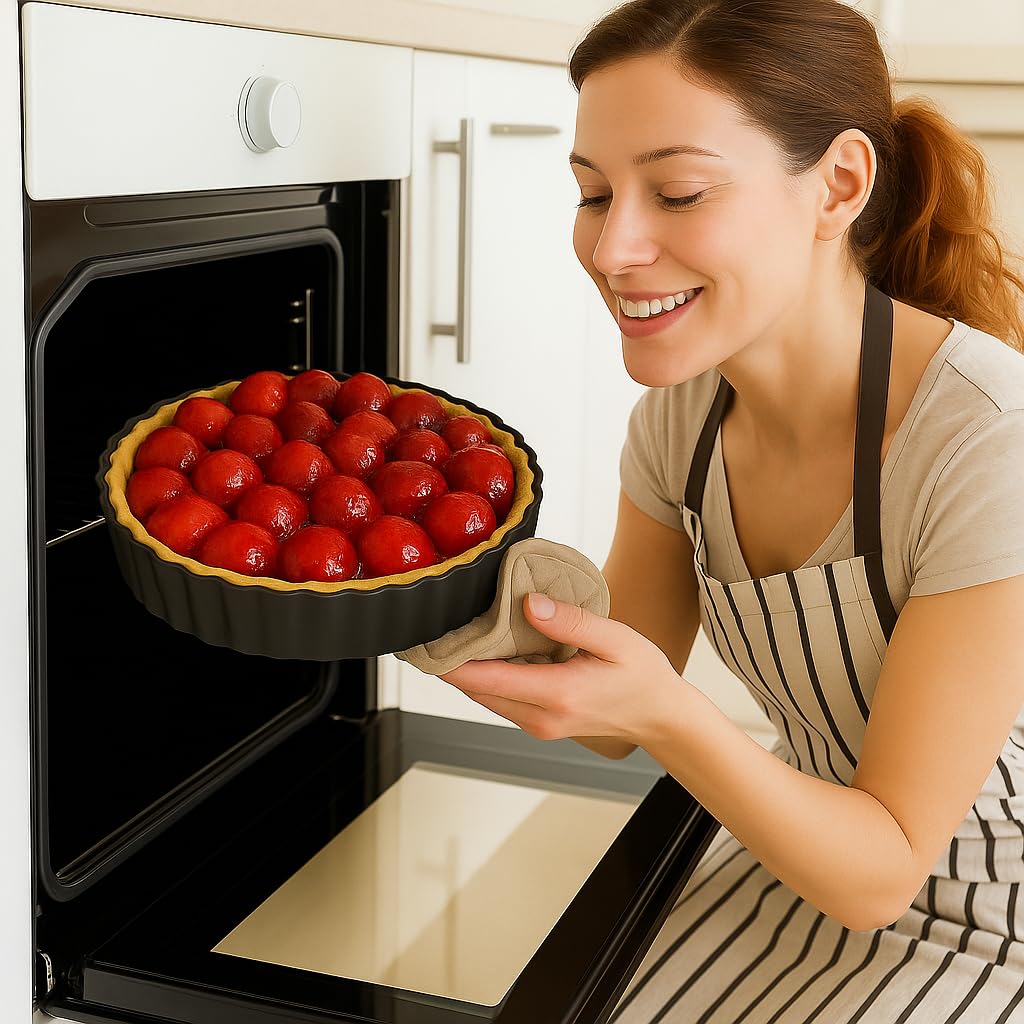 UWILLION versatile baking tool in action for tarts, pies, and quiches.