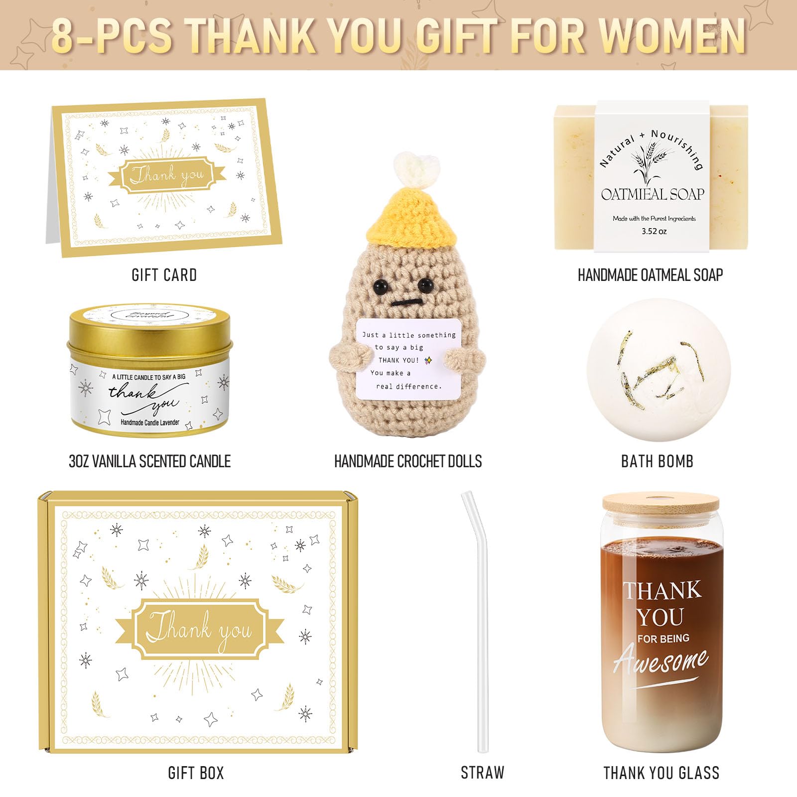 Uwingess glass cup in the gift set ready to give