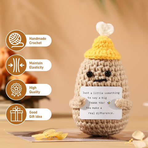 Uwingess knitted doll and inspirational card included