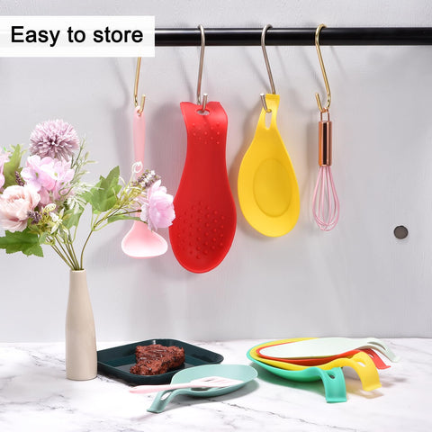 uxcell silicone spoon rest fits most utensils for counter or table use