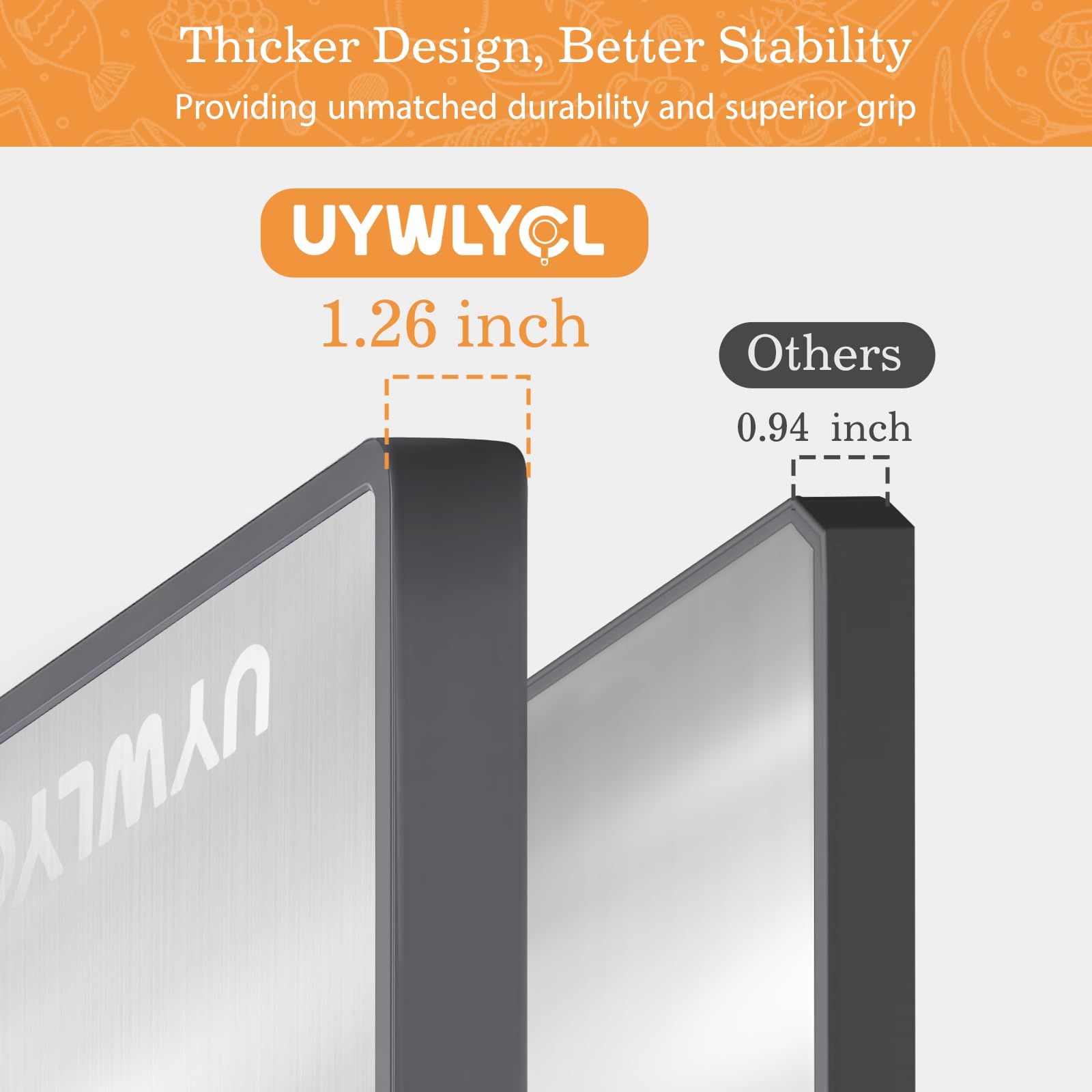 UYWLYCL board with knife-sharpener on the wheat straw side for edge maintenance.