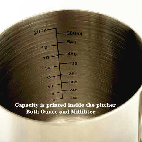 Ergonomic handle on the UZER pitcher for comfortable pours