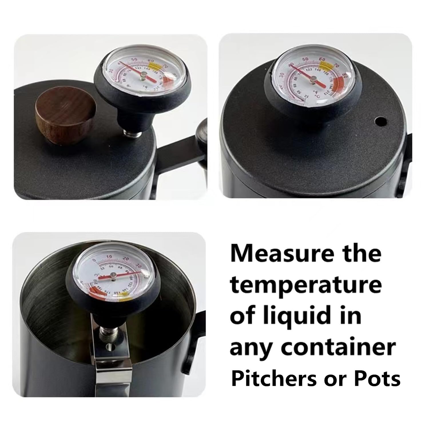 Durable stainless steel construction resists dents and heat loss