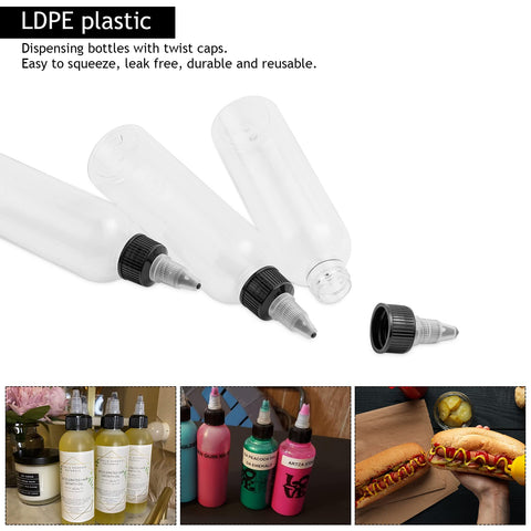 V-chen 4oz squeeze bottle with twist top cap for controlled, mess-free application.