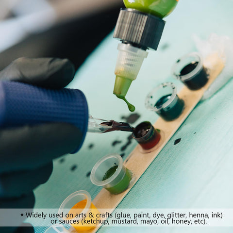 V-chen arts-and-crafts dispensing bottle keeps contents secure and easy to measure.