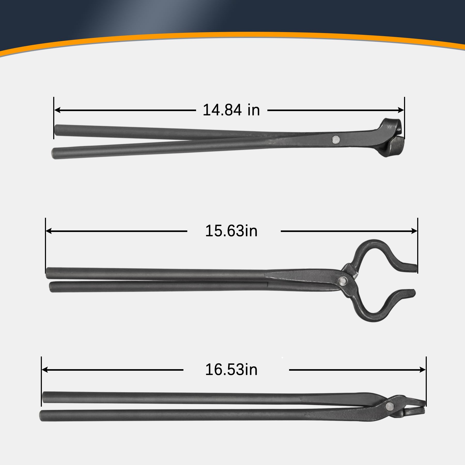V-SEK tongs with non-slip wax finish resisting rust during forge work