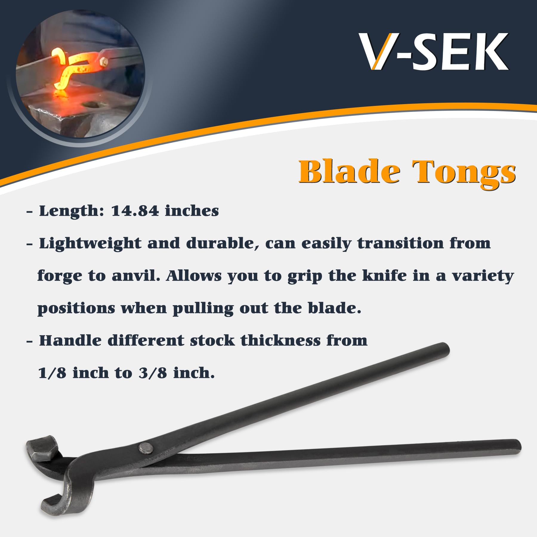 V-SEK V-Bit Tong locking design aids stable positioning