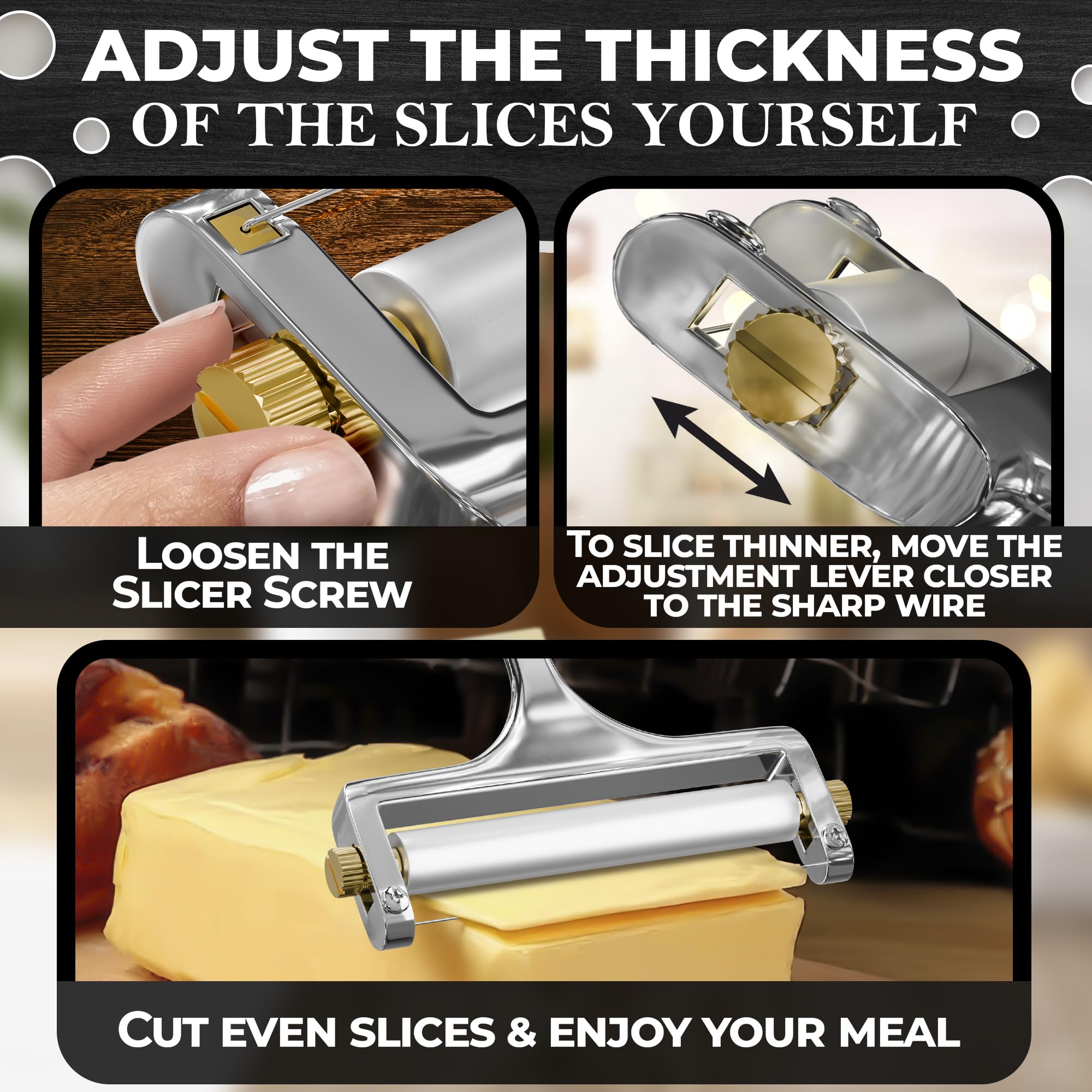 V TOWER cheese cutter is dishwasher safe for easy cleanup