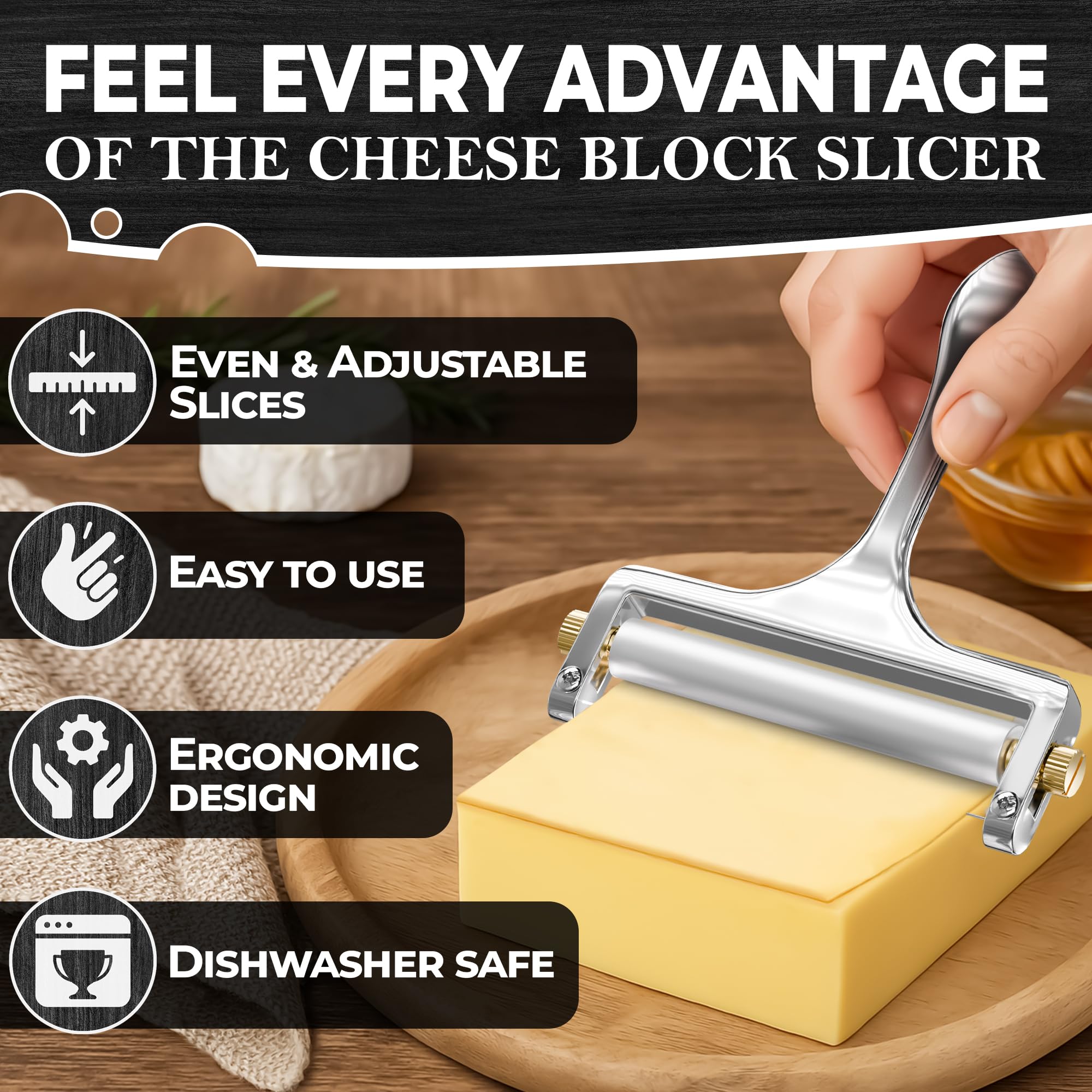 V TOWER ergonomic handle provides secure grip during use