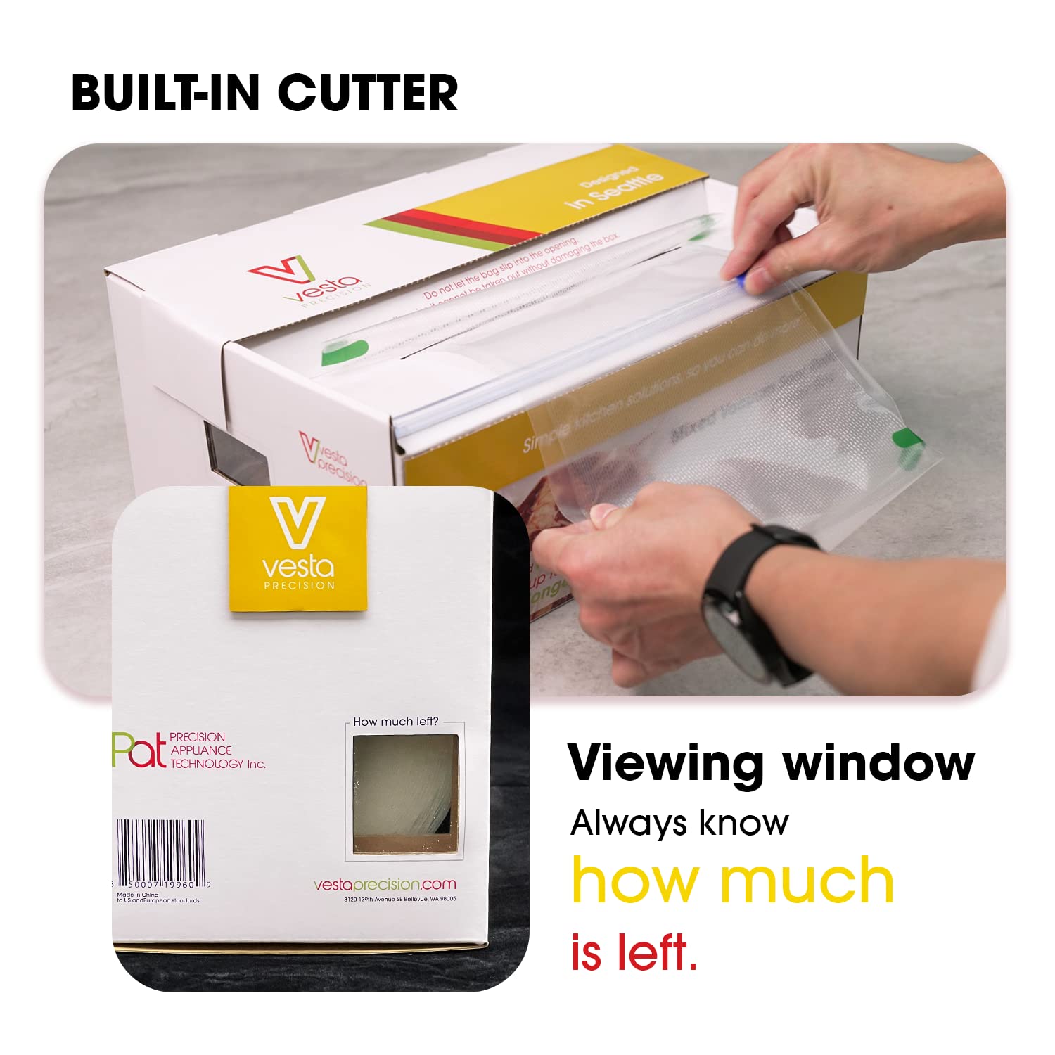Vesta Precision BPA-free, food-grade material keeps foods safe and fresh