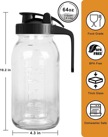 VA1KENE pitcher with leakproof lid keeps drinks fresh and mess-free.