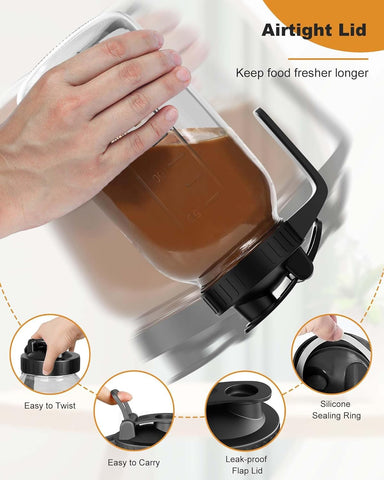 VA1KENE wide-mouth mason pitcher simplifies filling and cleaning.