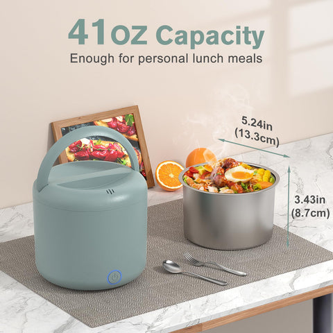 Vabaso lunch box dual plug system for car and home use