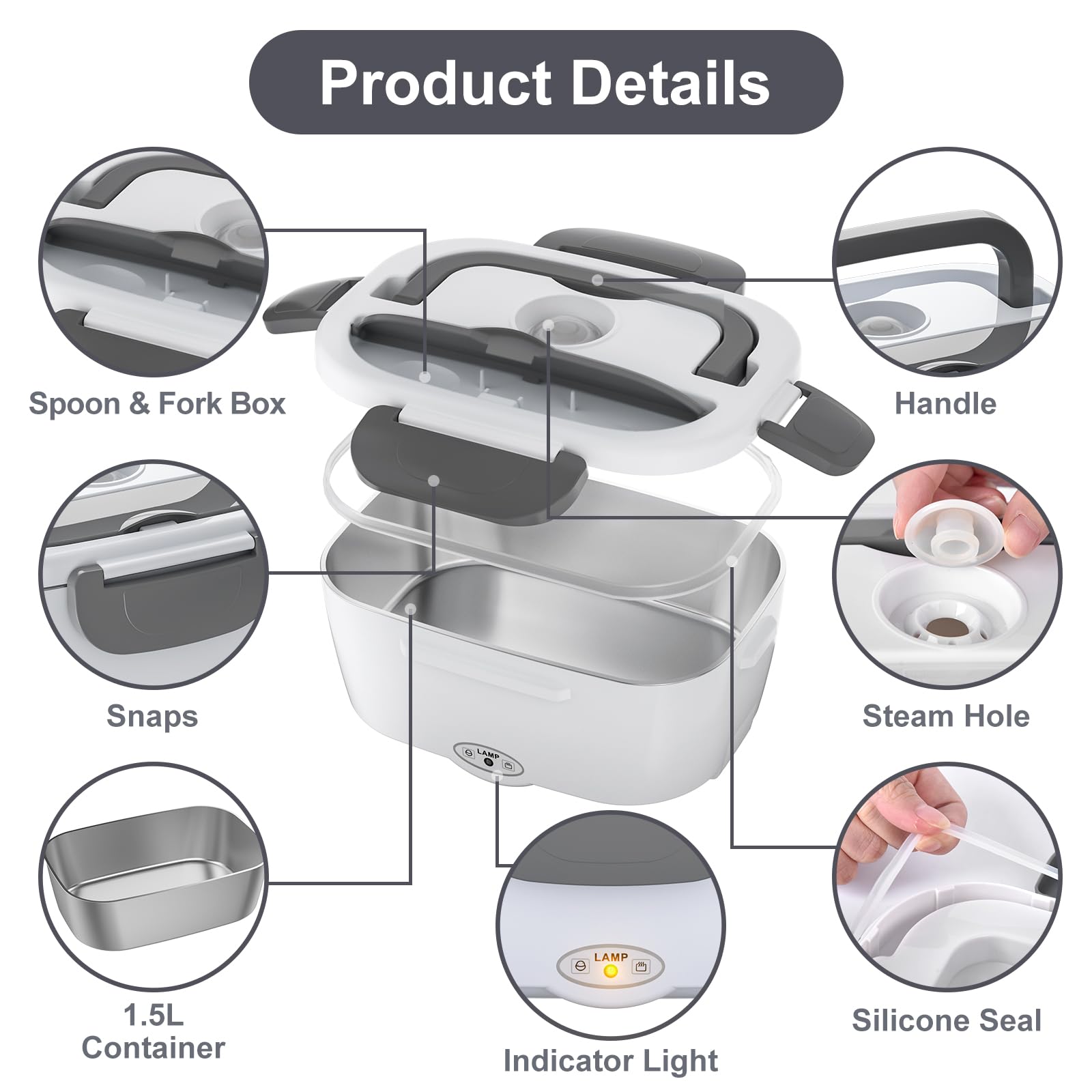 Vabaso leak-proof lid prevents spills during transport