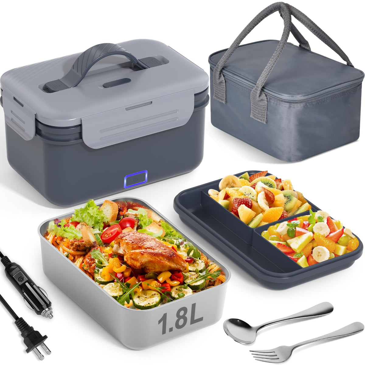 Vabaso 1.8L lunchbox container keeps meals hot on the go
