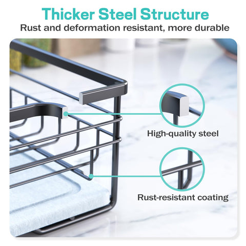 VABNEER dish drying rack quick-dry-mat offers fast moisture absorption.