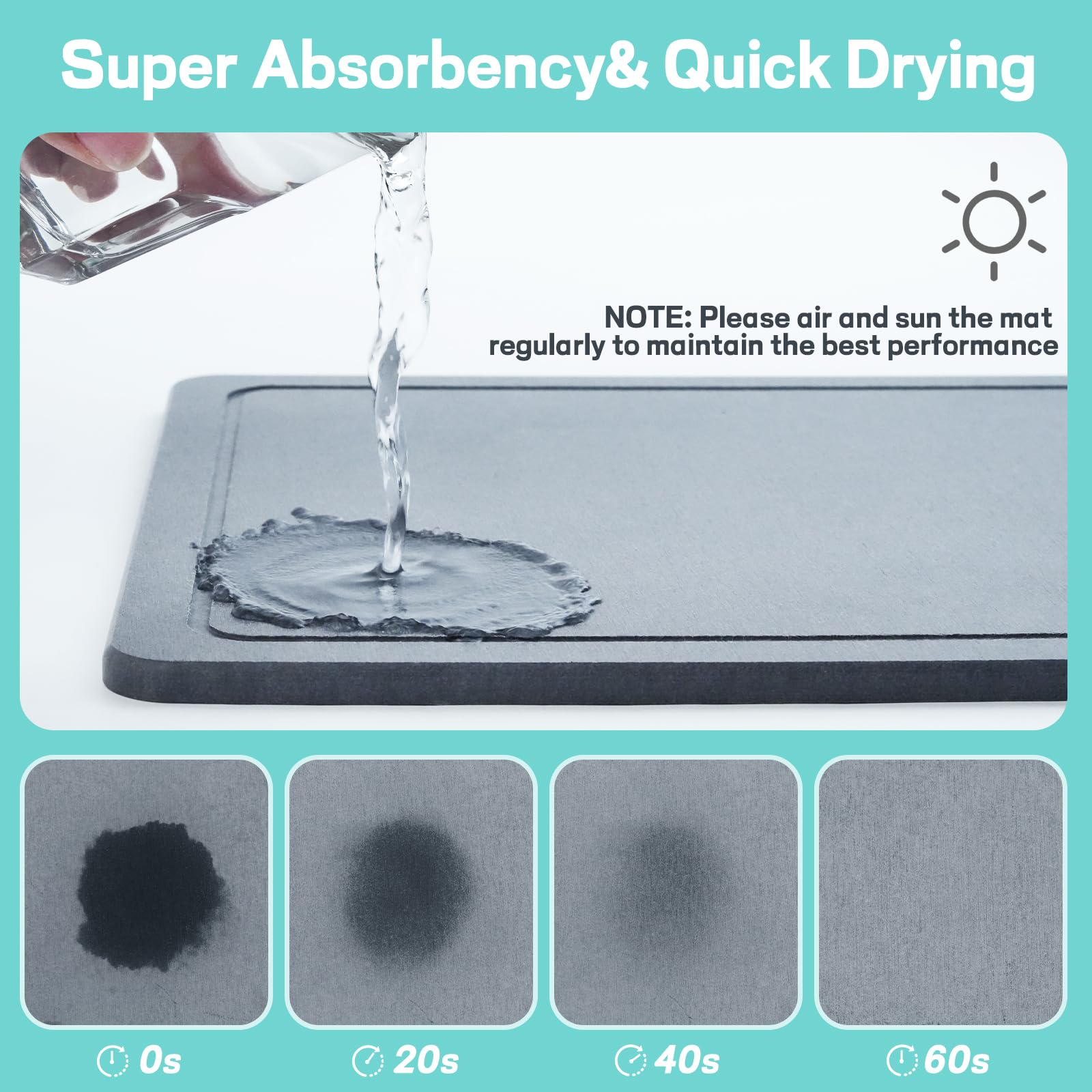 VABNEER dish drying rack stainless-frame provides sturdy support for daily use.