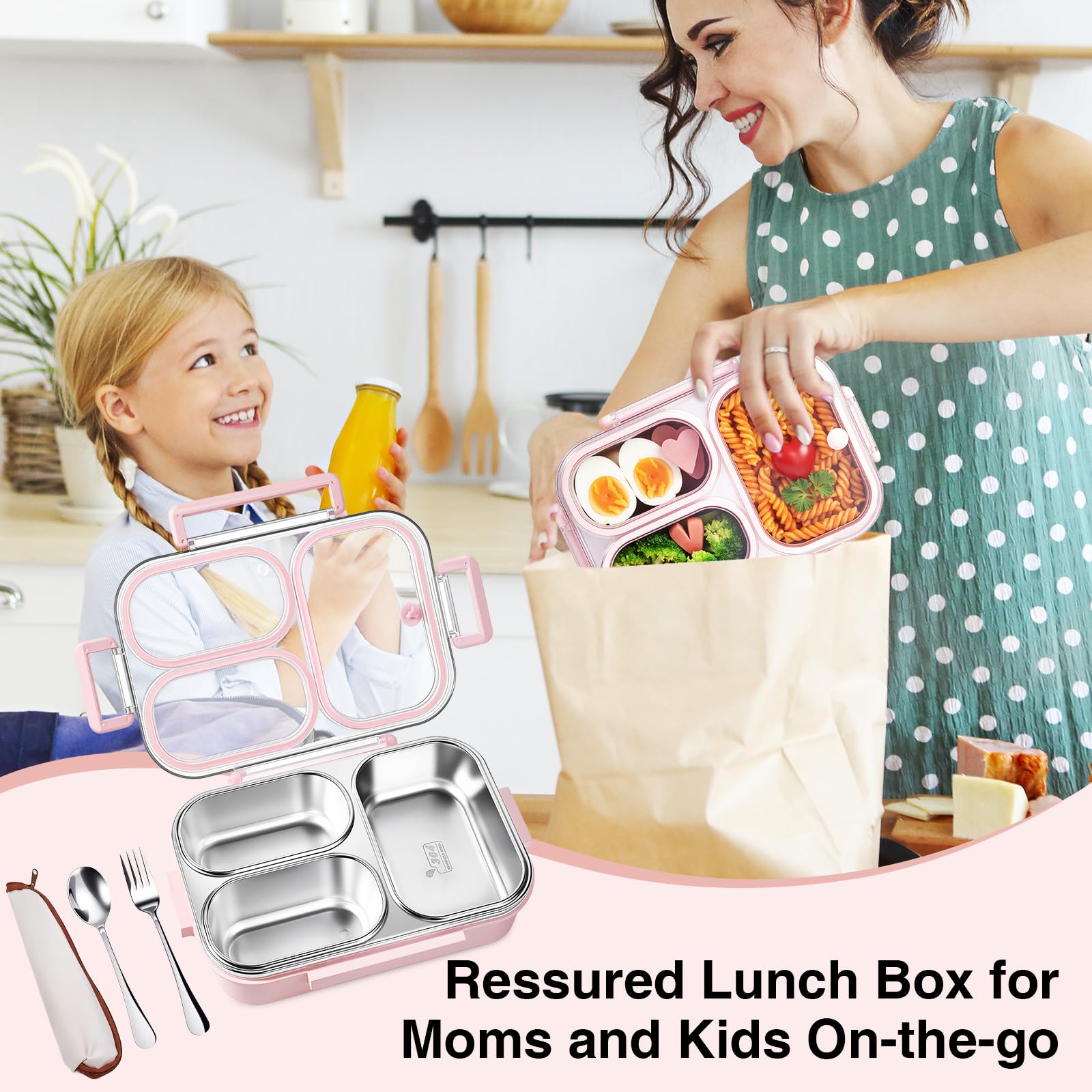 VACAID leakproof seals prevent spills across compartments during travel and school days