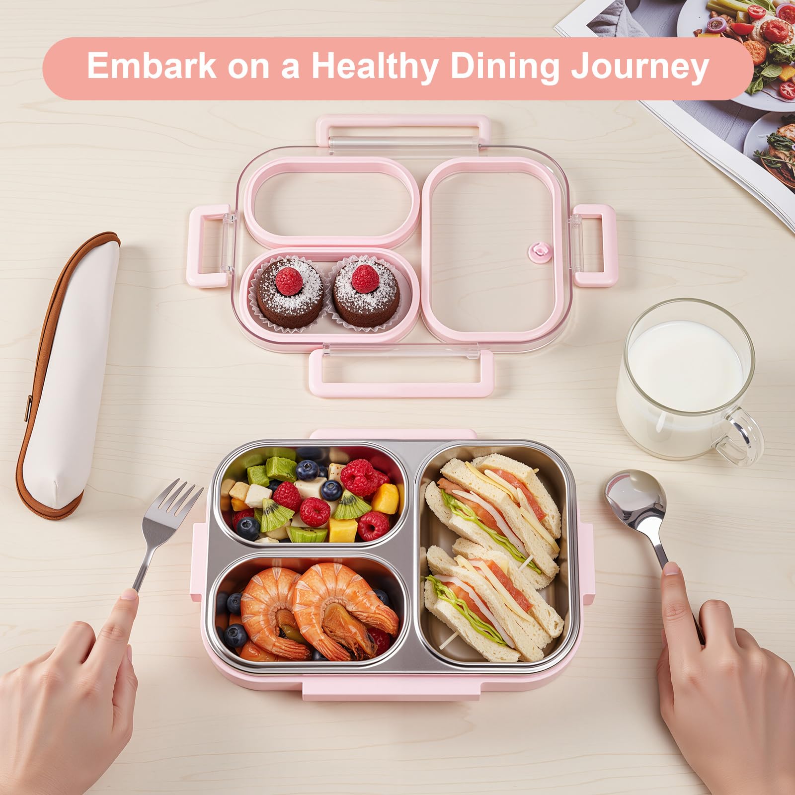 VACAID three-compartment design supports kid and adult portion control