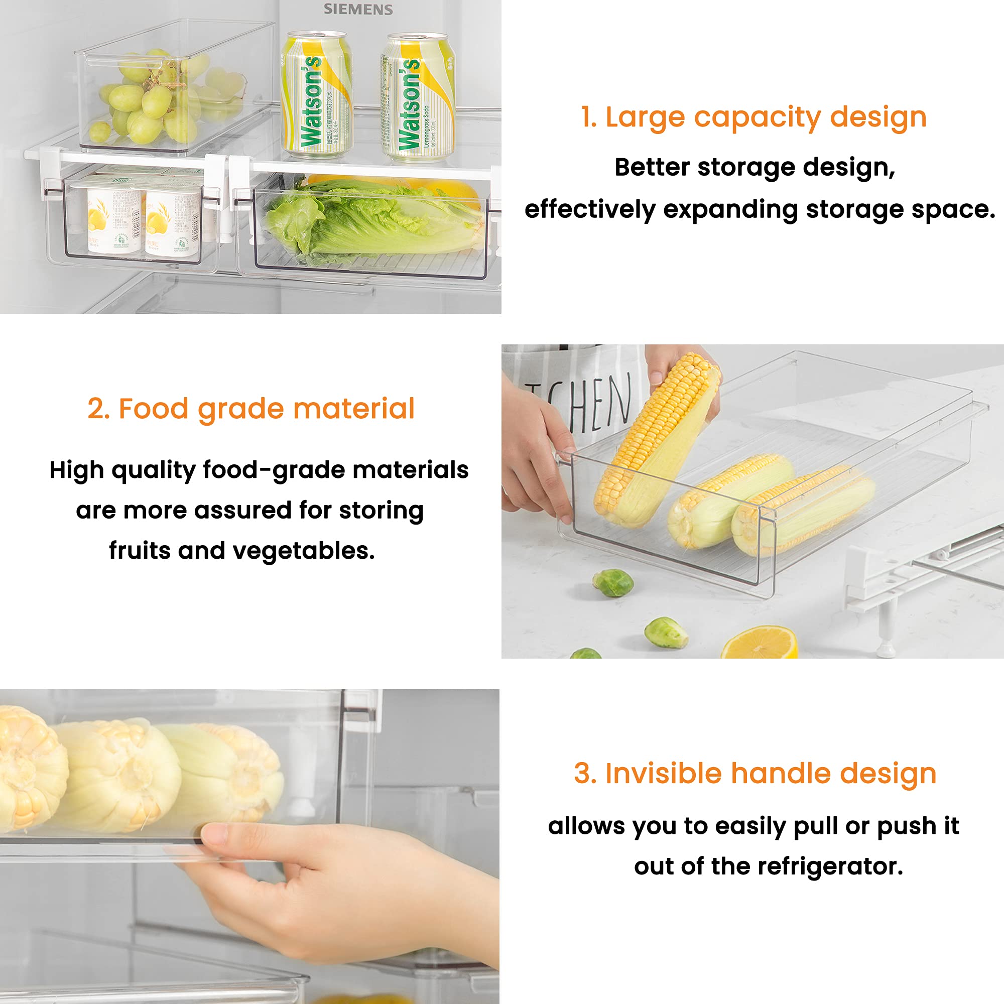 Vacane heavy-duty fridge drawer frame for durable ongoing organization.
