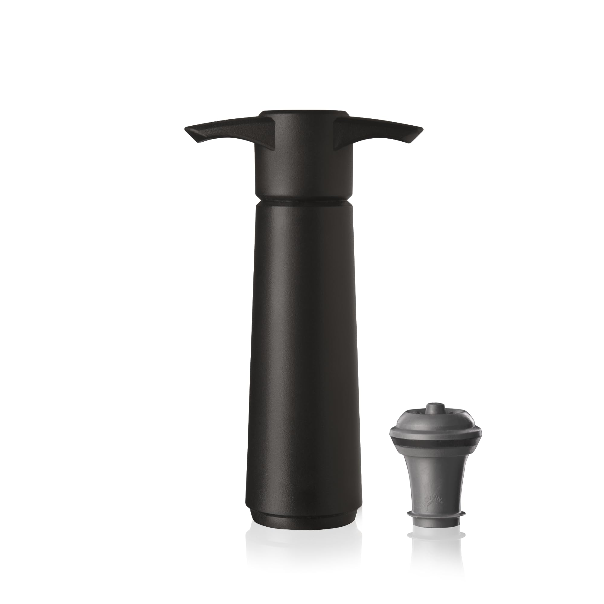 Vacu Vin Original Wine Saver pump in black creates airtight seal to preserve aroma.