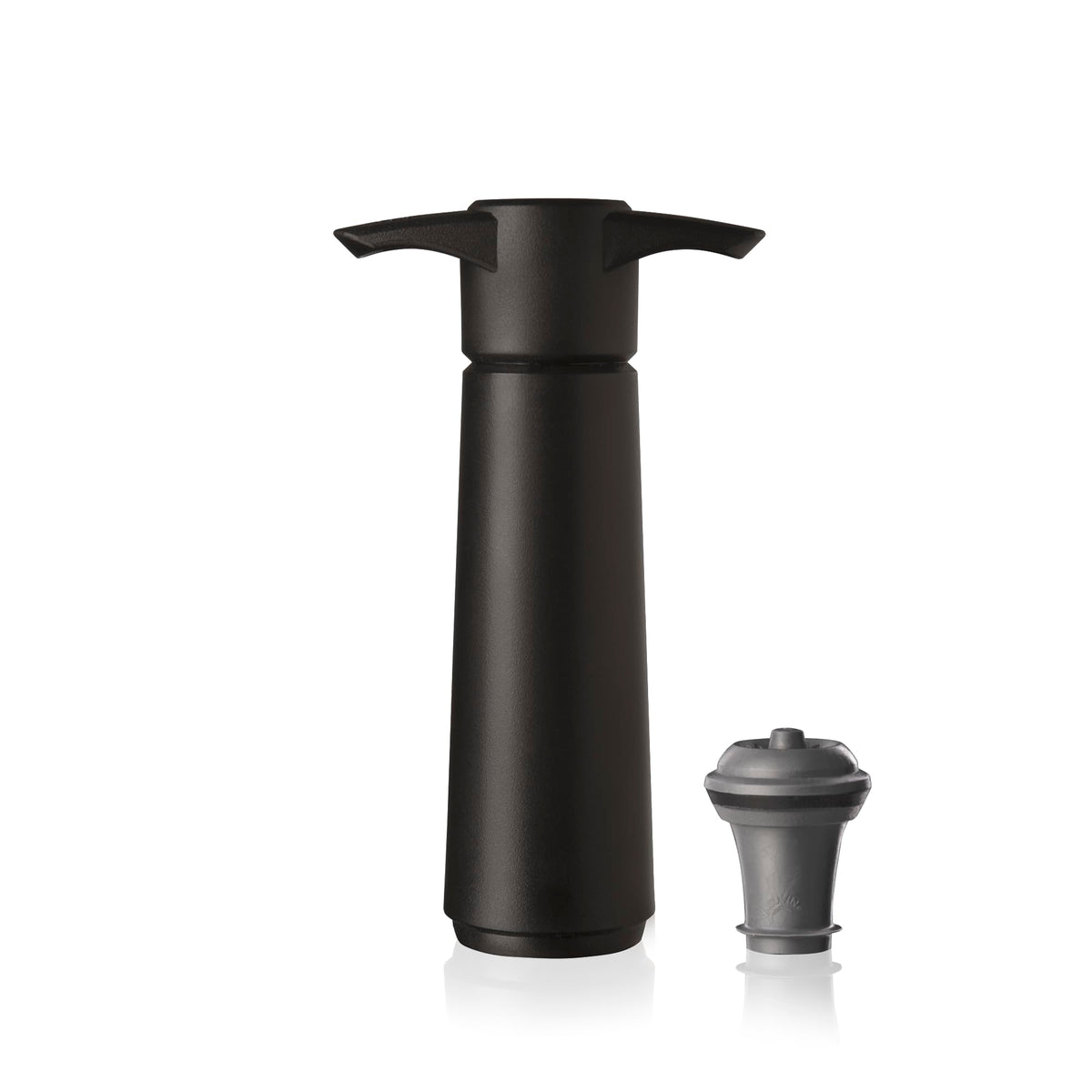 Vacu Vin Original Wine Saver pump in black creates airtight seal to preserve aroma.