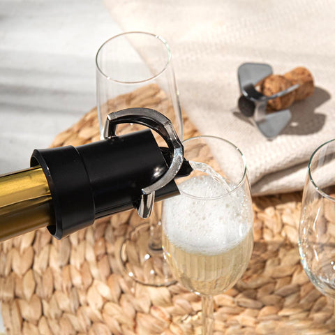 Vacu Vin Premium Champagne Stopper non-drip spout delivers precise pours