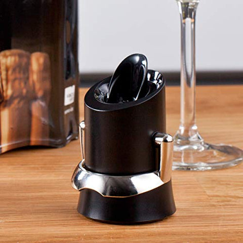 Vacu Vin Premium Champagne Stopper server in action for spill-free pouring