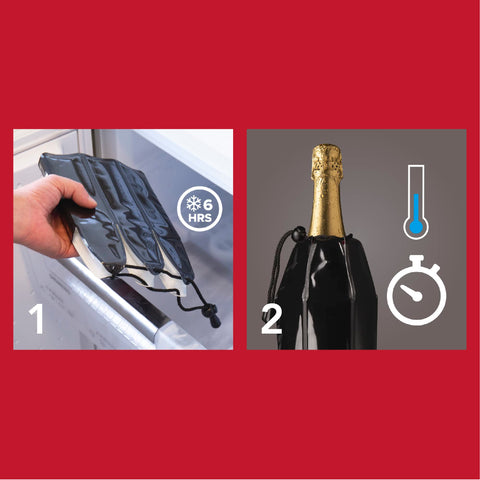 Vacu Vin premium champagne-wine cooler in platinum finish for all occasions.