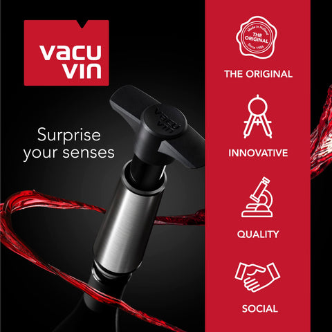 Vacu Vin rapid ice bottle cooler close-up shows insulated layers.