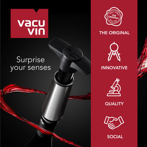 Vacu Vin wine preservation demo with airtight vacuum seal