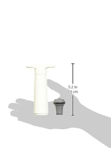 Vacuvin bottle seal demonstrates airtight closure to slow oxidation.