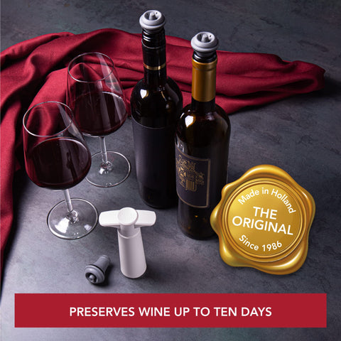 Vacuvin original wine saver stoppers keep aromas intact for longer.