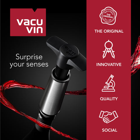Vacuvin compact set fits easily on countertops