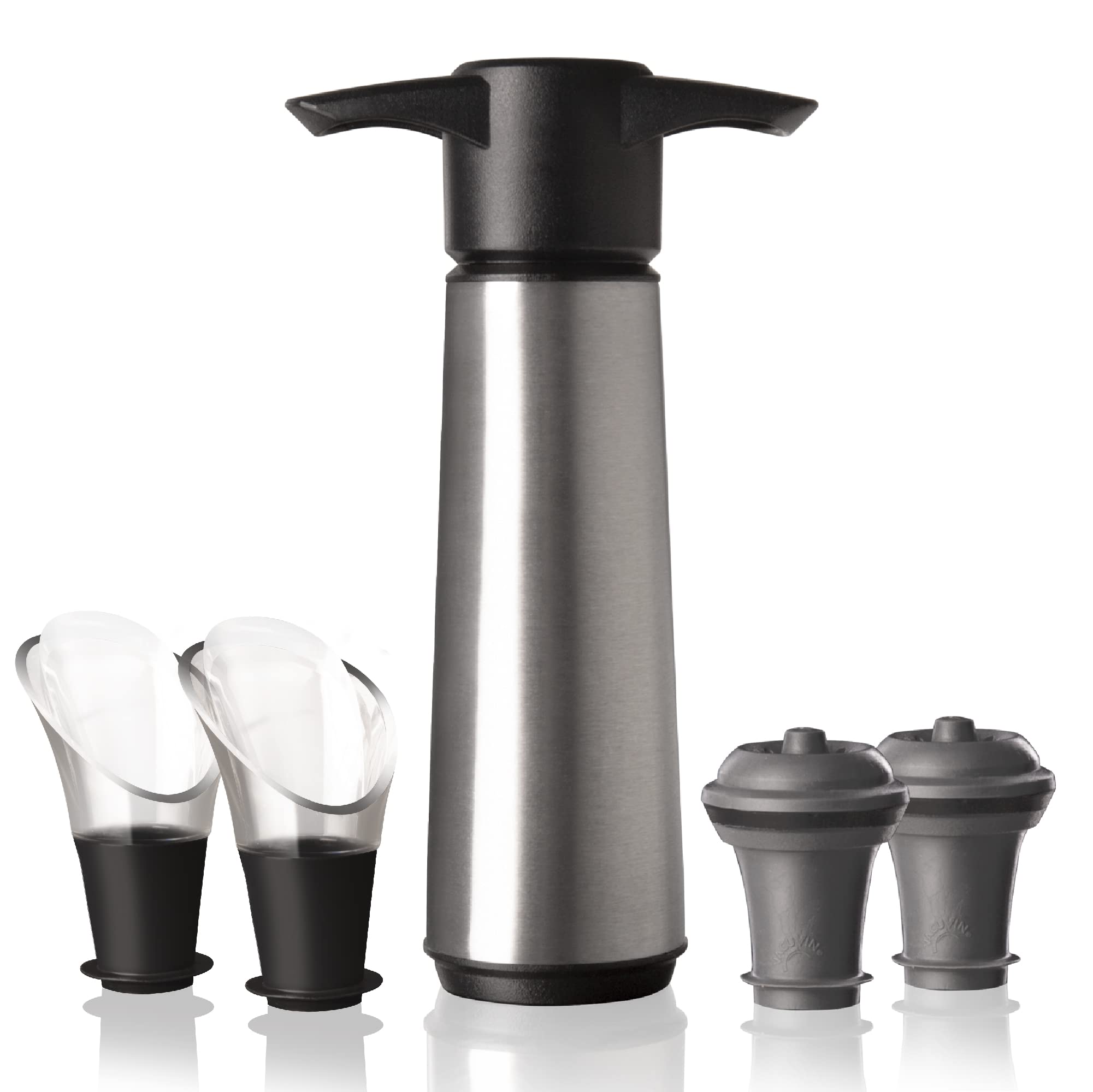 Vacuvin wine saver pump in stainless steel enhances freshness and aroma