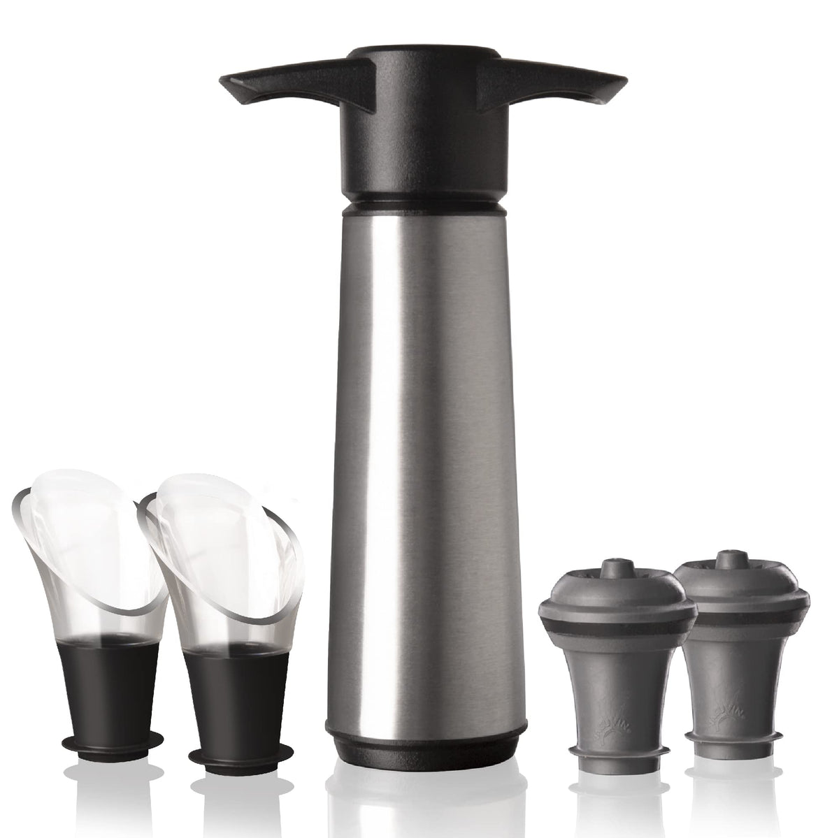 Vacuvin wine saver pump in stainless steel enhances freshness and aroma