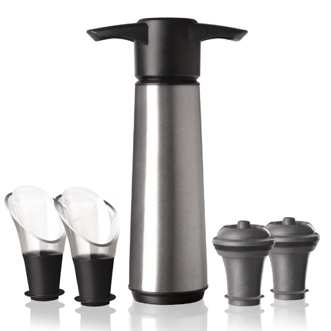 Vacuvin wine saver pump in stainless steel enhances freshness and aroma