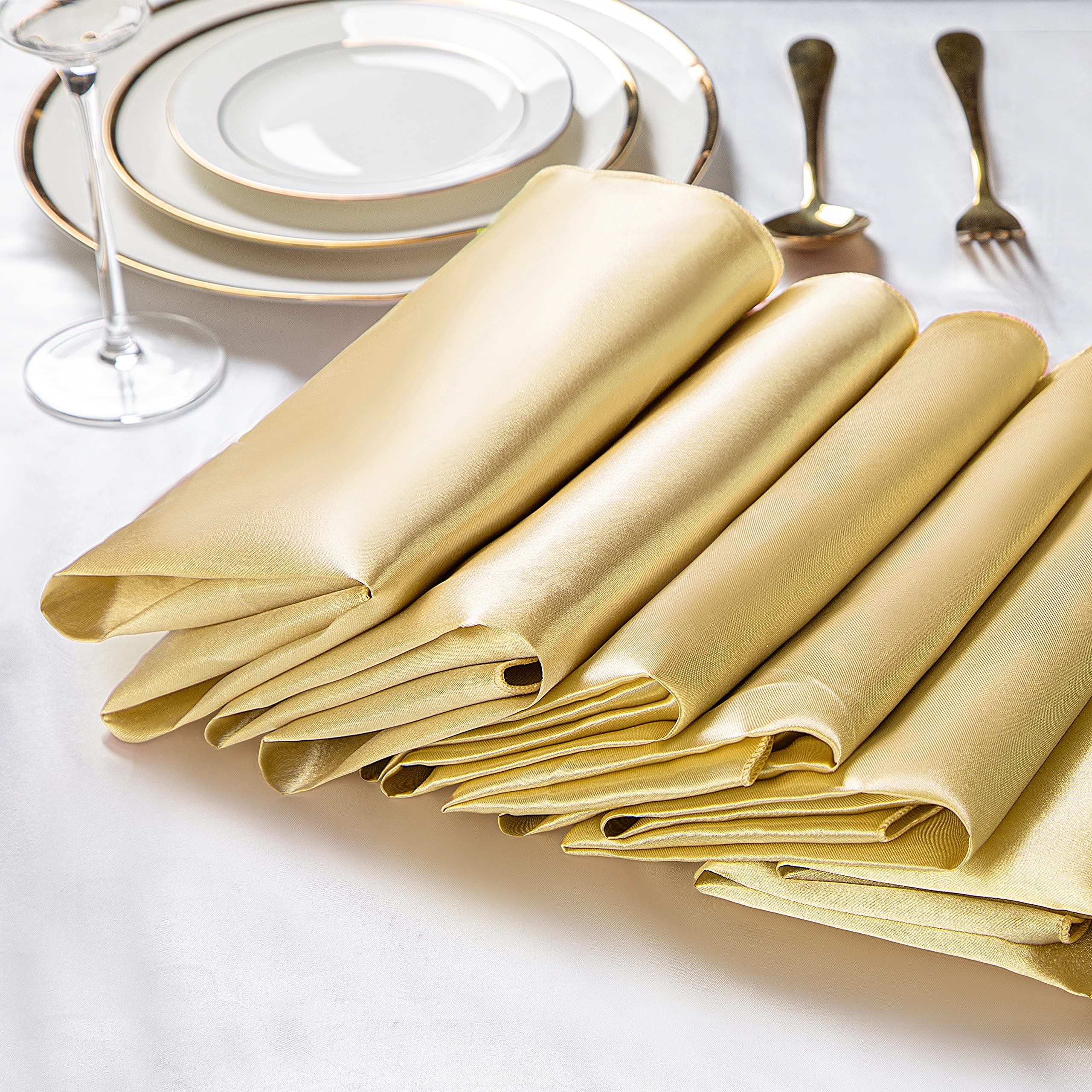 VACVELT color-variety satin napkins pack for event planning