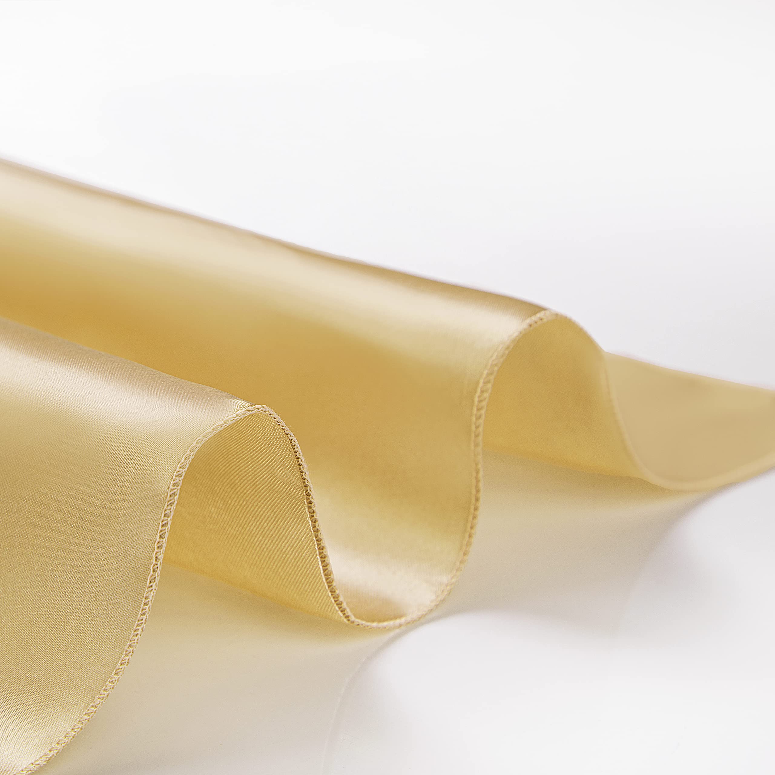 VACVELT rose gold satin napkins close up showing glossy finish