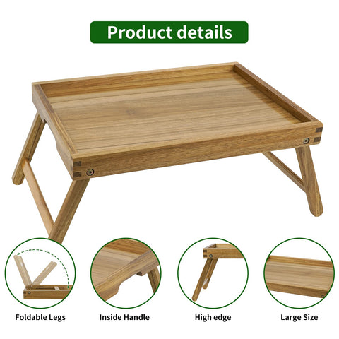 VaeFae Acacia bed tray serving-tray for meals and snacks around the sofa.
