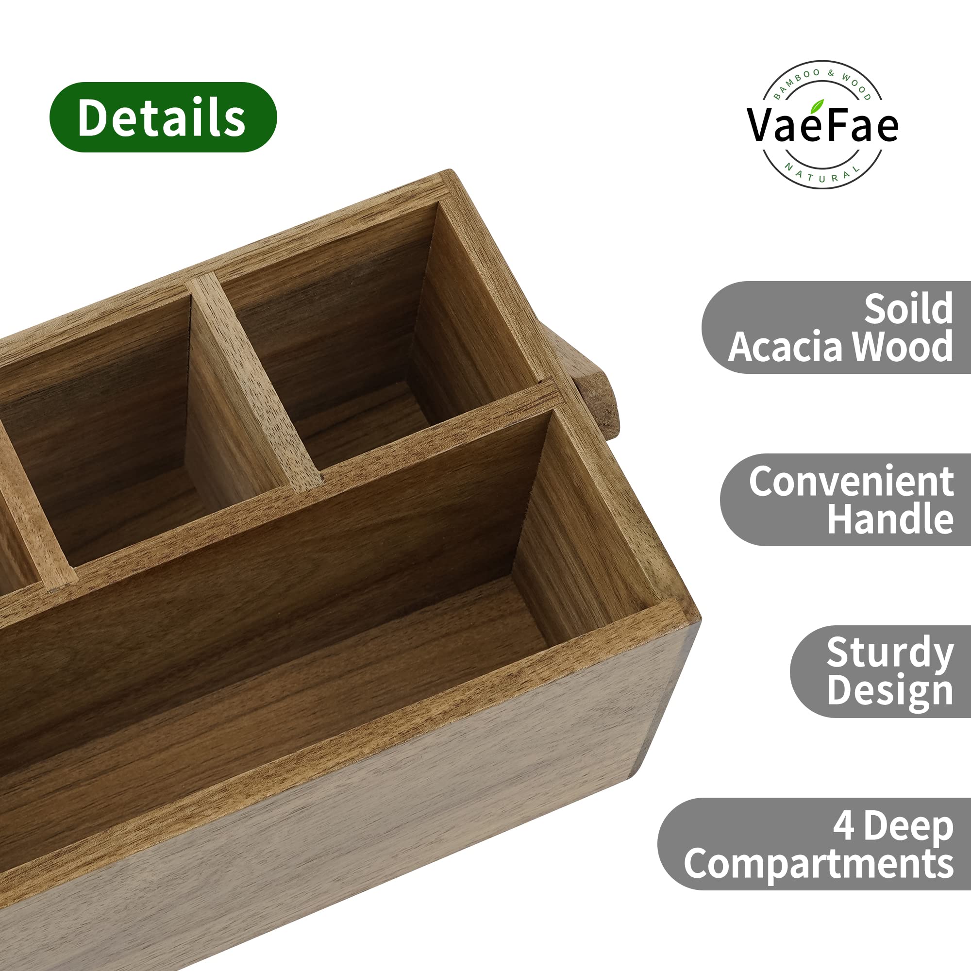 VaeFae Acacia wood surface finely polished for a refined kitchen look