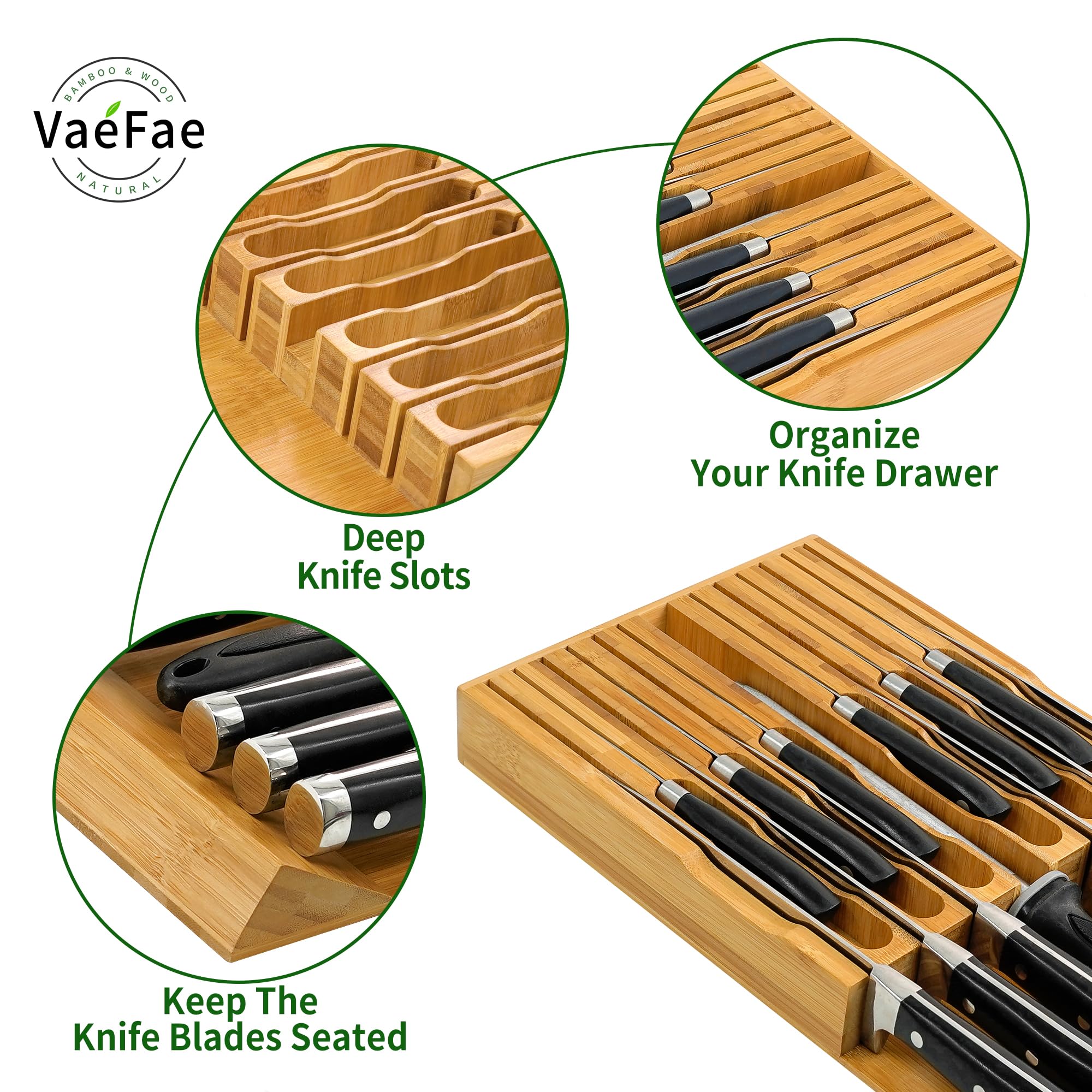VaeFae Moso bamboo finish adds natural kitchen style.