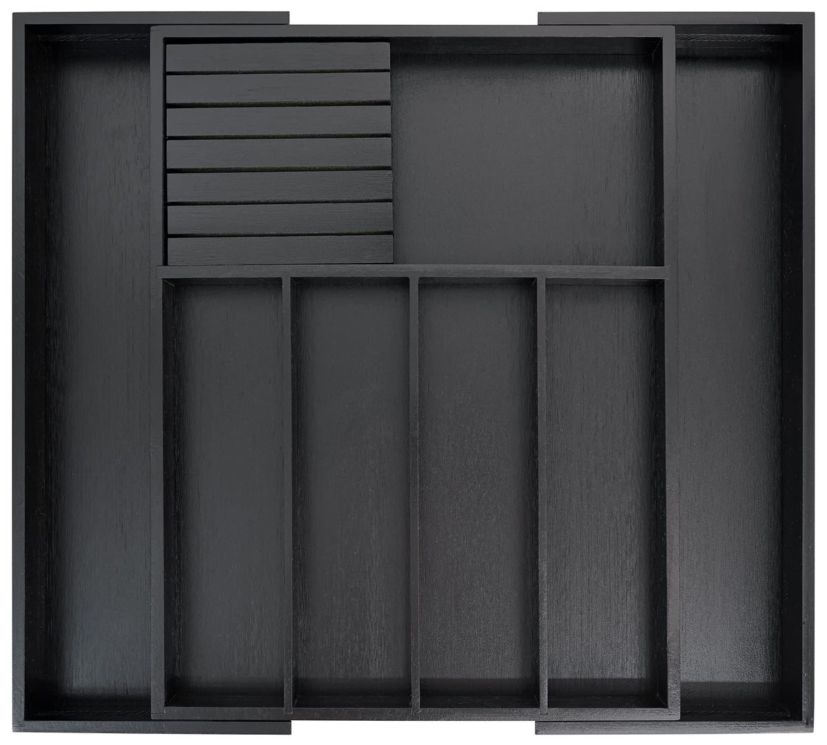 VaeFae bamboo silverware drawer organizer keeps utensils neat and accessible.
