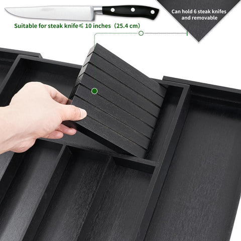 VaeFae expandable tray adapts to your drawer width for a custom fit.