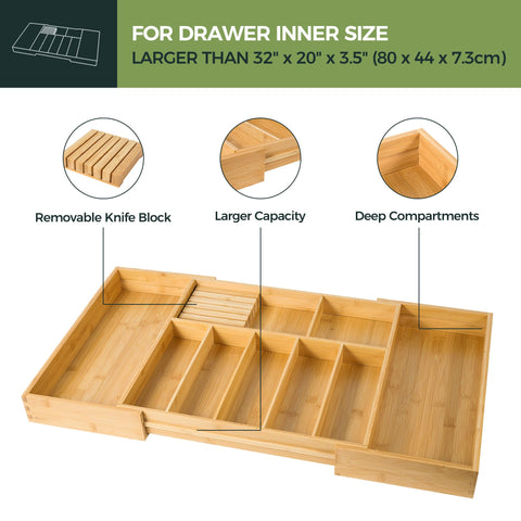 VaeFae large compartments organize forks, spoons and spatulas for easy access.