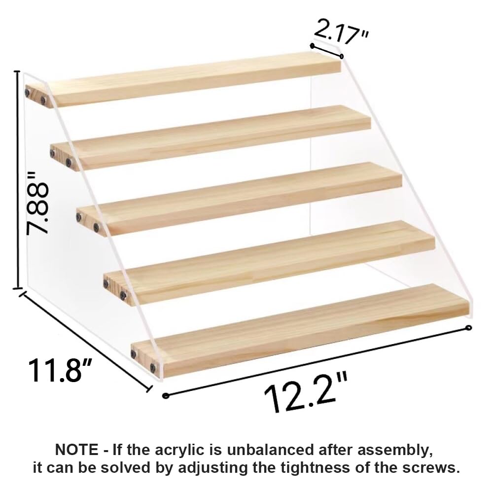 VAEHOLD 5-tier spice rack with bottles organized neatly.